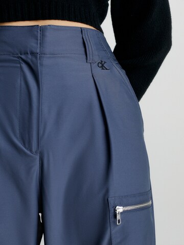 Calvin Klein Jeans Regular Bandplooibroek in Blauw