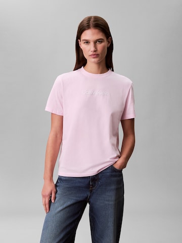 Calvin Klein Jeans T-Shirt in Pink: Vorderseite