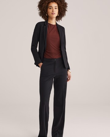 WE Fashion Обычный Плиссированные брюки в Черный: спереди