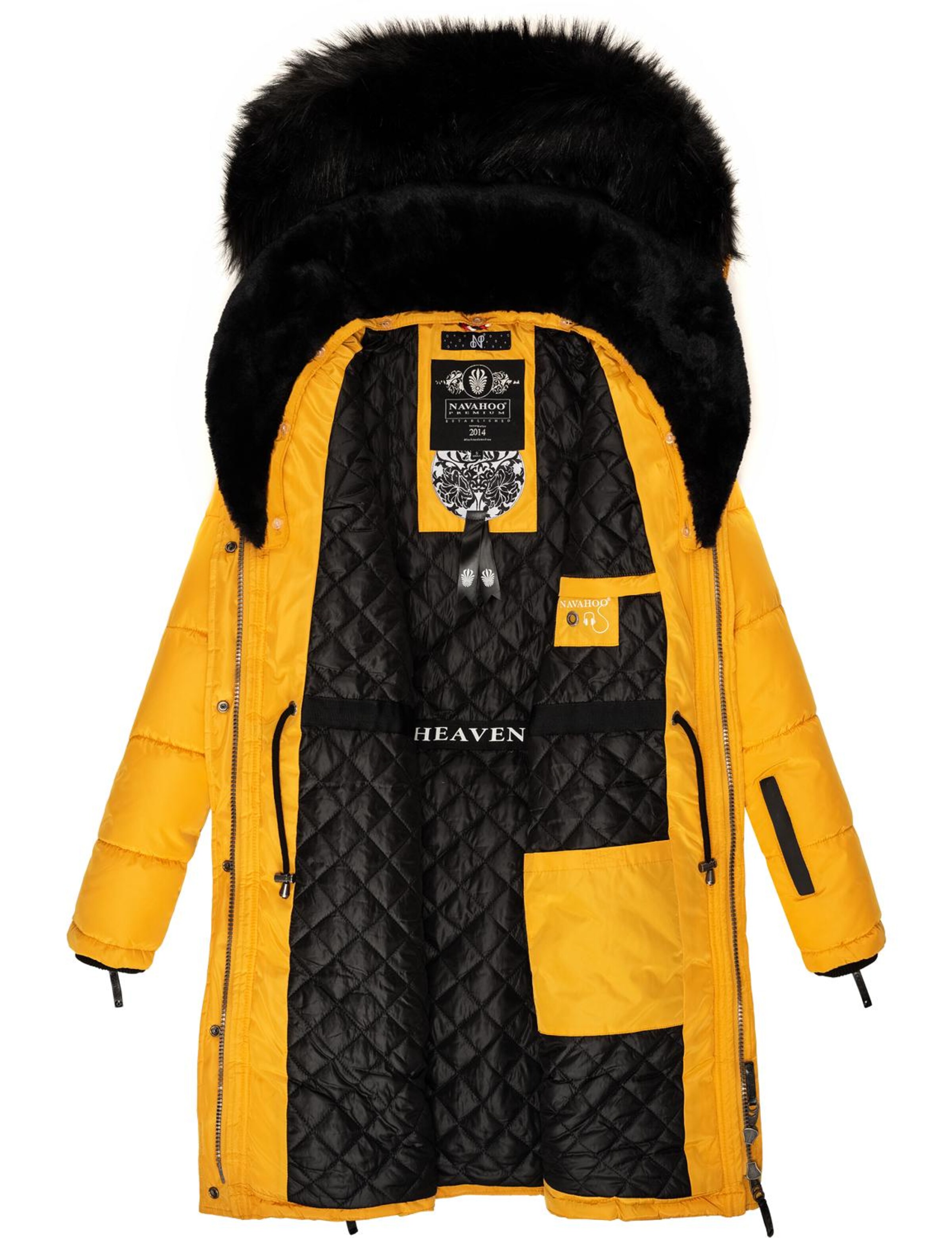 NAVAHOO Steppmantel 'Sinja' in Gelb