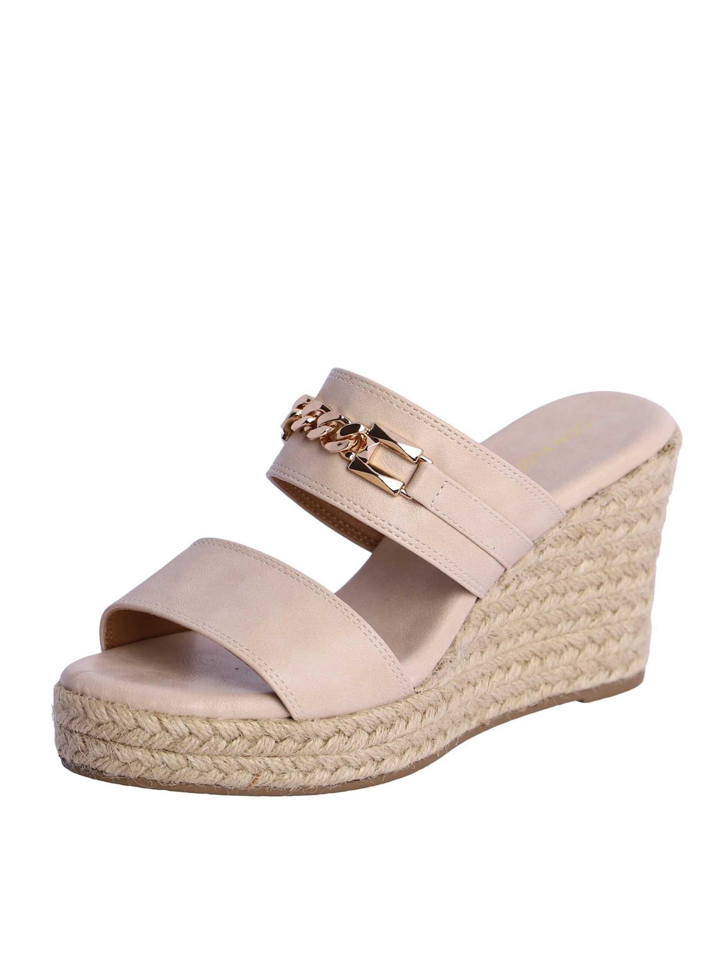 Don Algodon - Zapatos abiertos en beige: frente