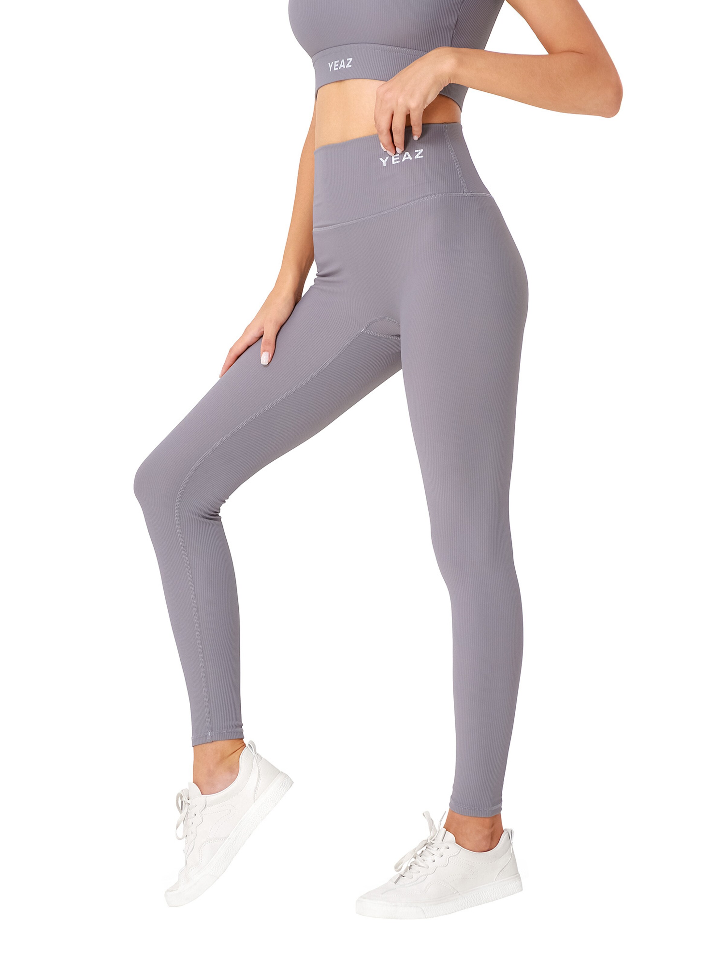 YEAZ Скинни Спортивные штаны 'Club Level' в Серый