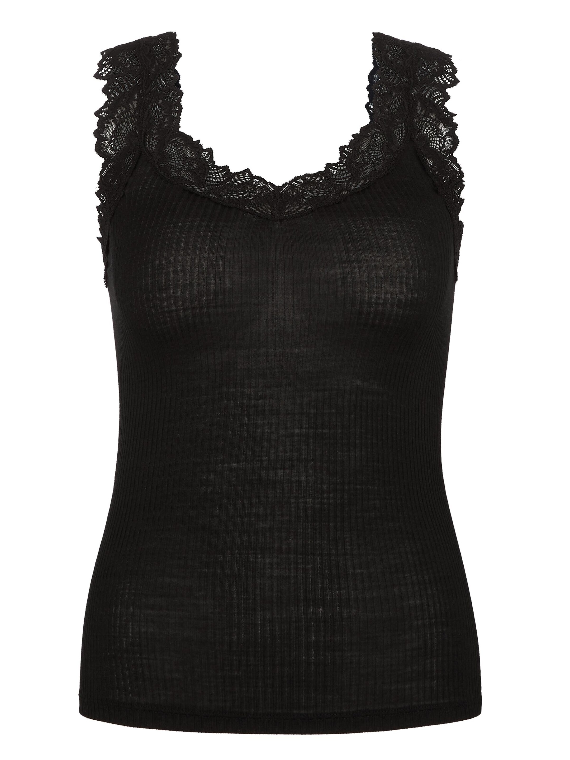Maglietta intima 'Silky Wool Joy' di CALIDA in nero: frontale