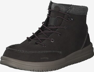 HEY DUDE Lace-Up Boots in Grey: front