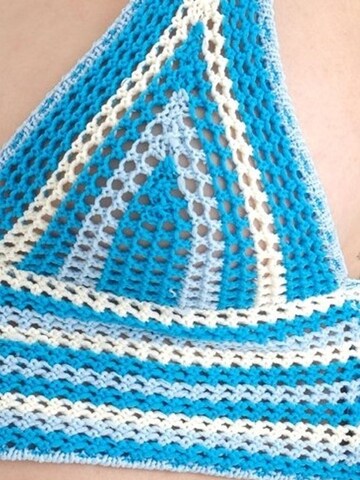 Hiccup Knitted Top in Blue
