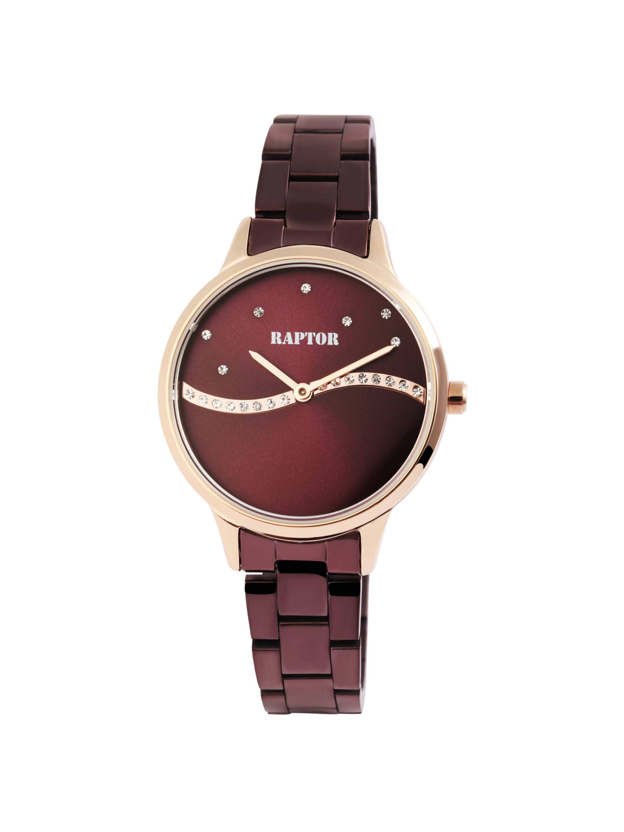Raptor Analog Watch 'Flake, Strass' in Purple
