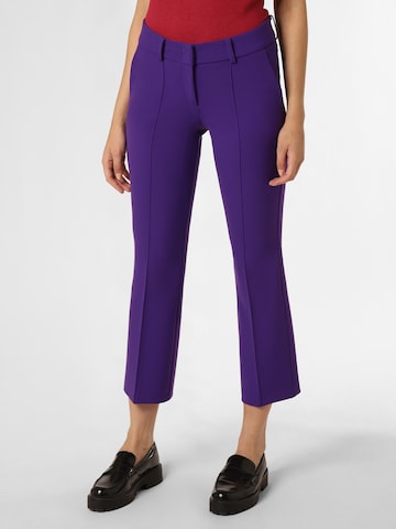Cambio Regular Pleat-Front Pants ' Farah ' in Purple: front