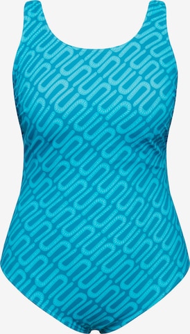Ulla Popken Swimsuit in Blue: front