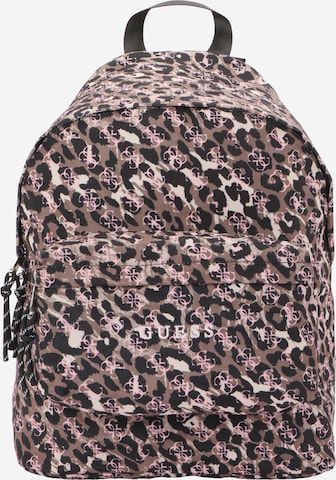 GUESS Backpack 'ALLOVER' in Brown: front