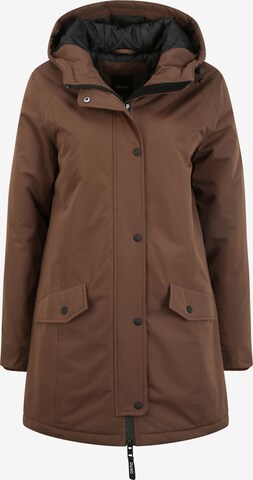 Oxmo Between-Seasons Parka 'Tamila' in Brown: front