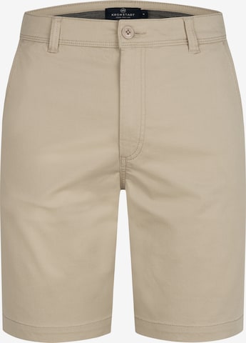 Kronstadt Regular Chino trousers 'Allen' in Beige: front