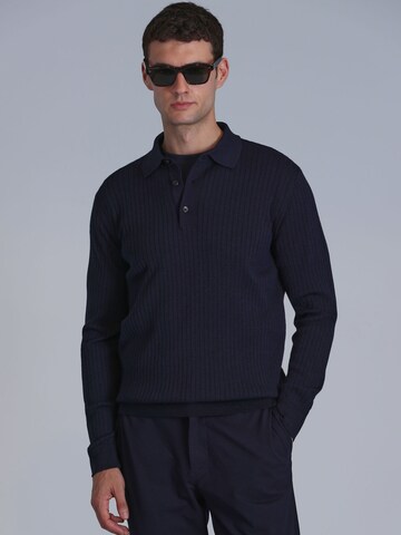 Sweat-shirt Lufian en bleu : devant