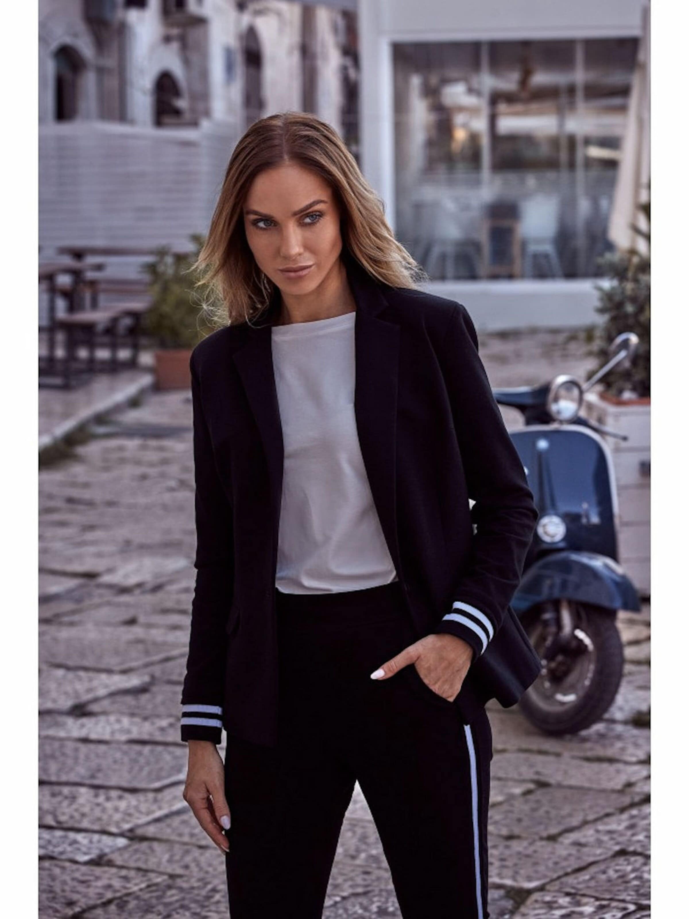 Numoco Blazer 'Sportliche Eleganz' in Black