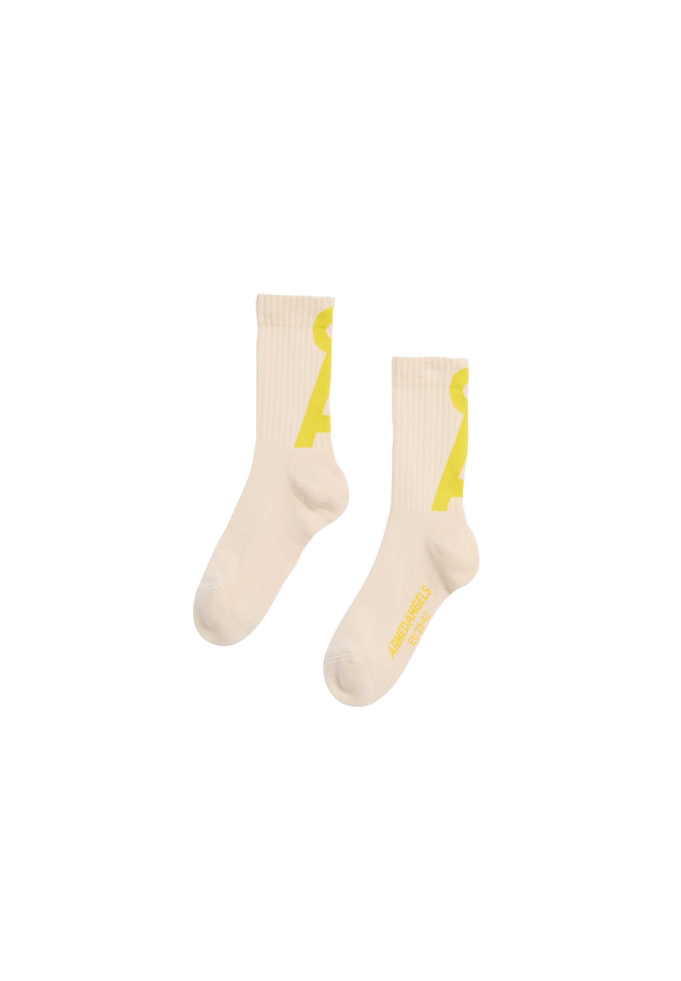 Chaussettes ARMEDANGELS en beige : devant