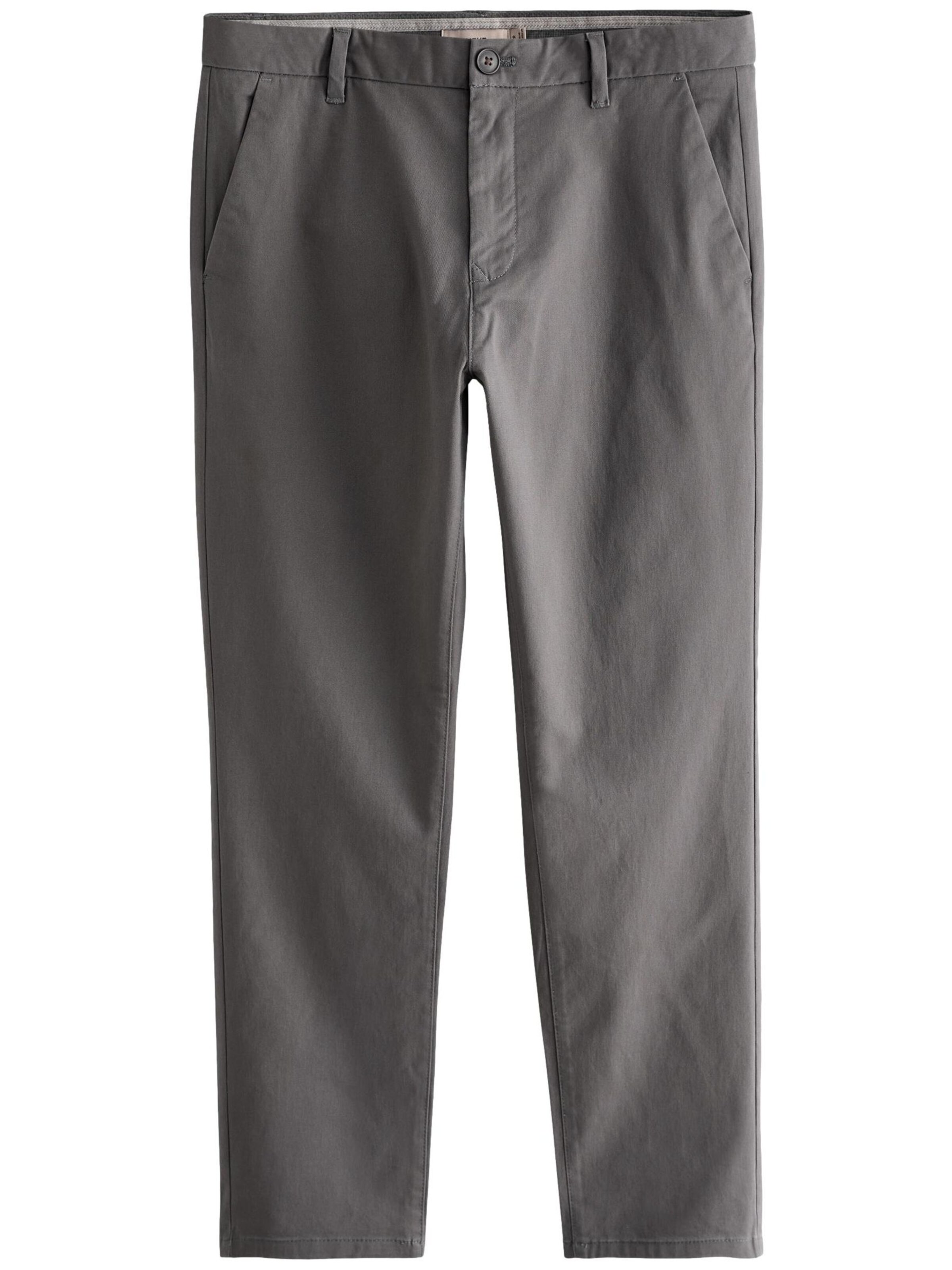 Next Слим Брюки-чинос в Серый: спереди