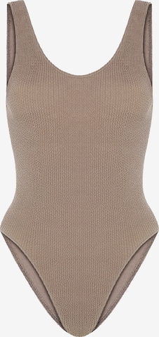 SORBET ISLAND Badeanzug 'Riva' in Braun: Vorderseite