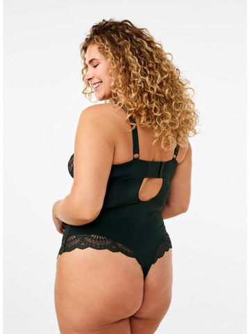 Devoted by Zizzi Bodysuit 'CAELLA' in Green