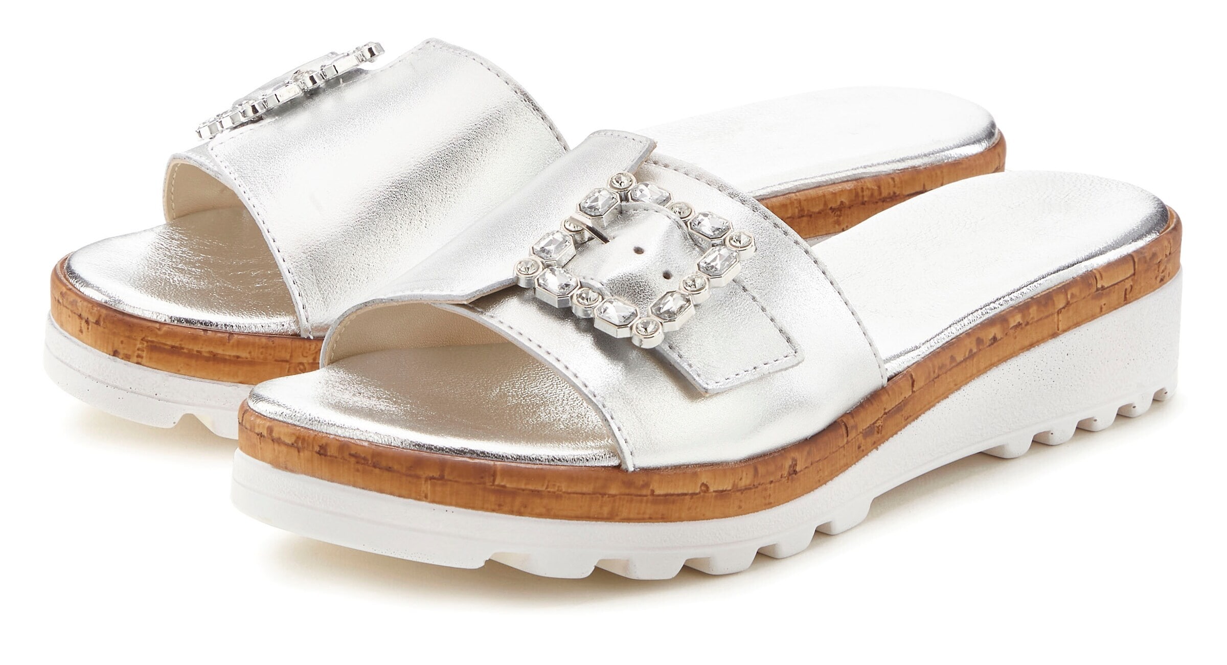 VIVANCE Pantolette in Silber