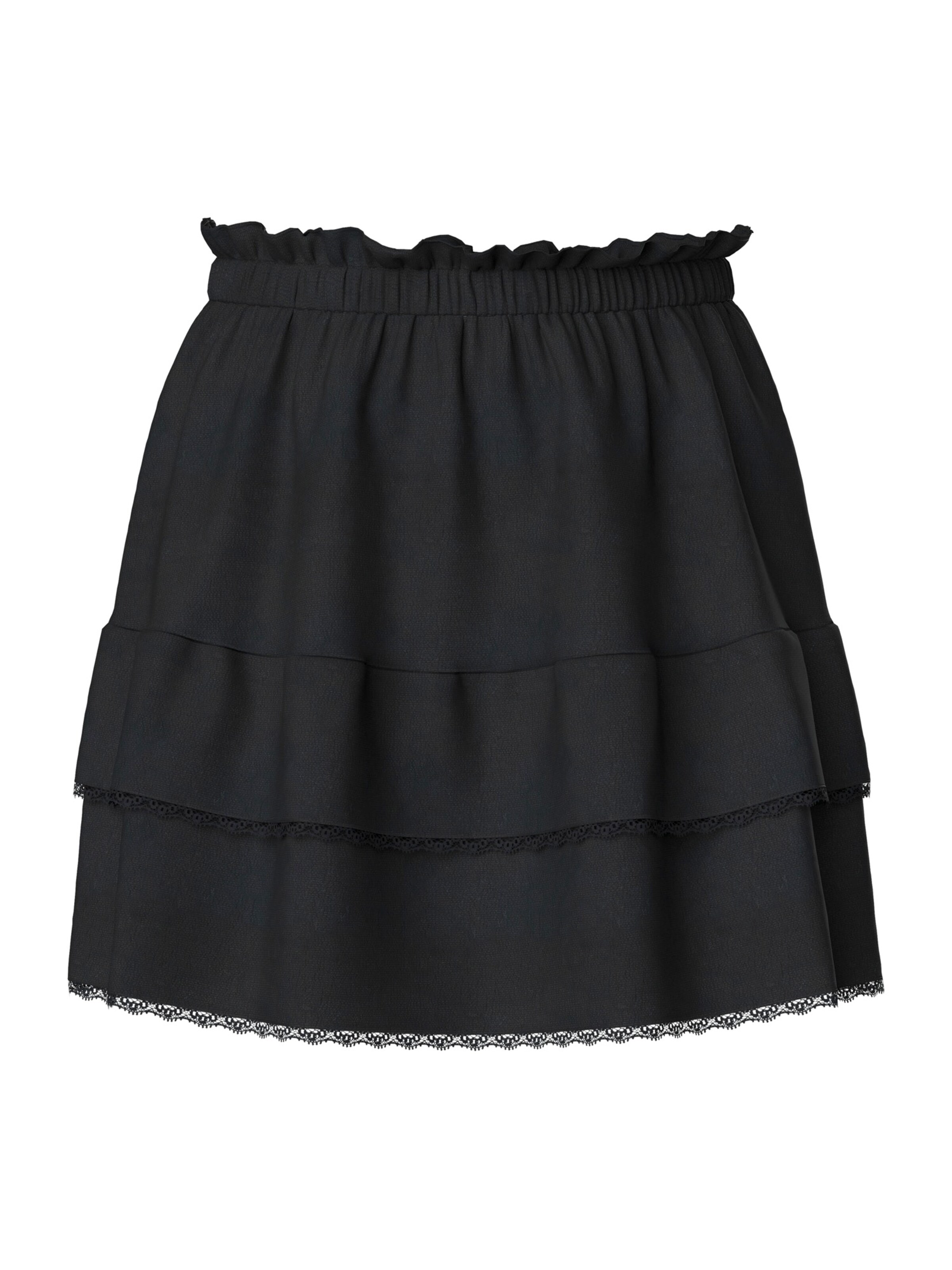 Fustă 'PCALBA' de la PIECES pe negru: față