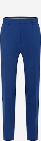 BOSS Black Regular Pleated Pants 'Lenon' in Blue: front