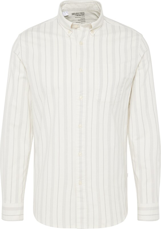 SELECTED HOMME Regular Fit Hemd 'RICK' in Grau Weiß ER8340 SELECTED HOMME Regular Fit Hemd 'RICK' in Grau Weiß ER8340