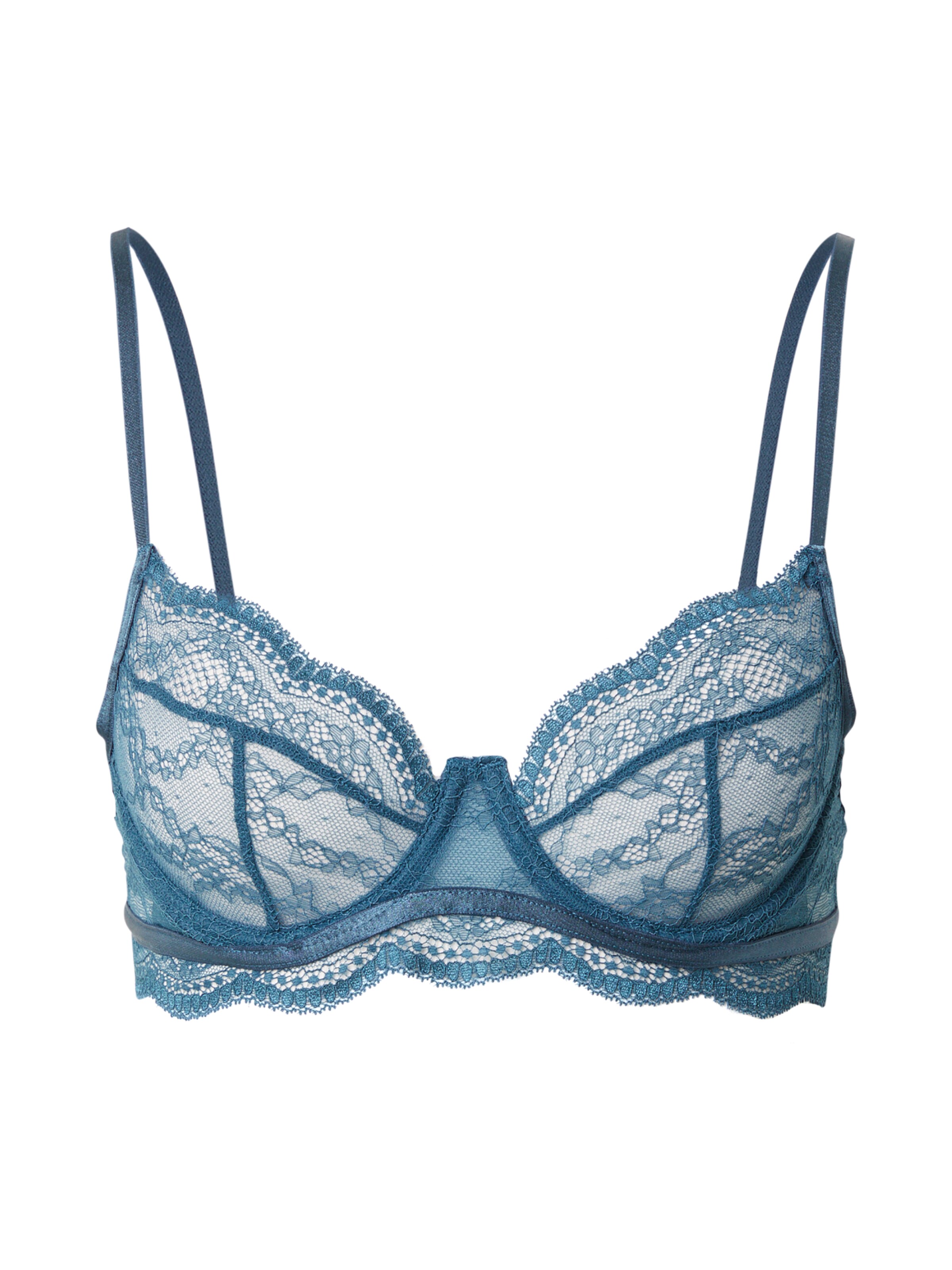 Hunkemöller T-shirt Podprsenka 'Isabelle' – modrá: přední strana