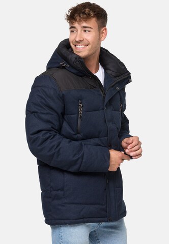 INDICODE JEANS Winterjas 'Krem' in Blauw