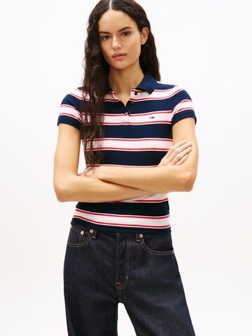 T-shirt Tommy Jeans en bleu : devant