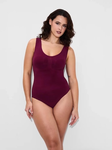 creamy Shapingbody 'Tank Bodysuit Sculpting Shapewear mit Slip' in Rot: Vorderseite