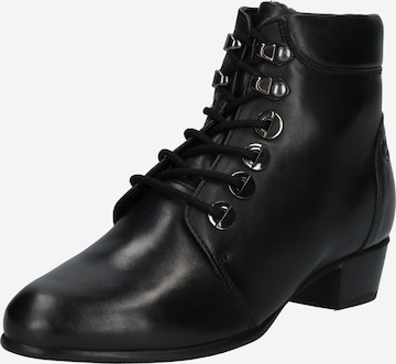 GERRY WEBER Lace-Up Ankle Boots 'Lara' in Black: front