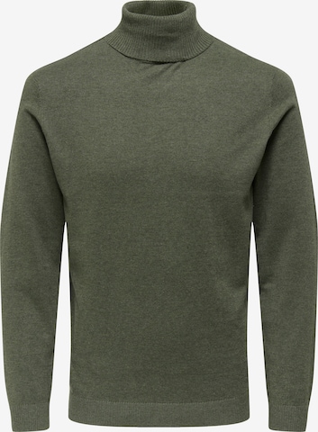 Only & Sons Свитер 'ONSLOUI' в Зеленый: спереди