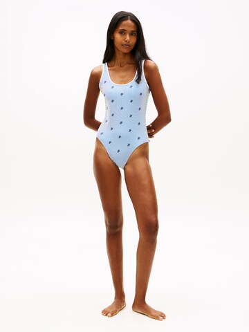 TOMMY HILFIGER Bralette Swimsuit in Blue