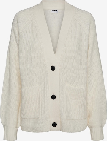 Noisy may Knit Cardigan 'Timmy' in White: front