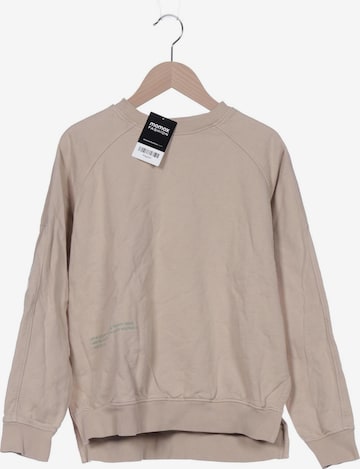 hessnatur Sweatshirt & Zip-Up Hoodie in XS in Beige: front