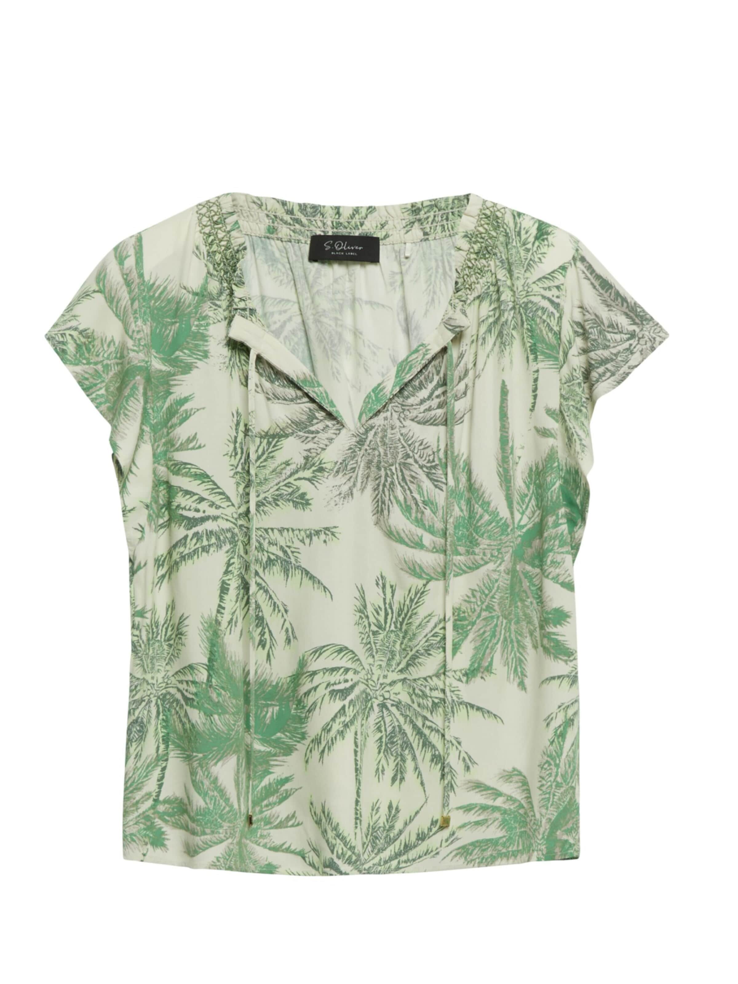 Chemisier 's.Oliver BLACK LABEL - Dames blouse' s.Oliver en vert : devant