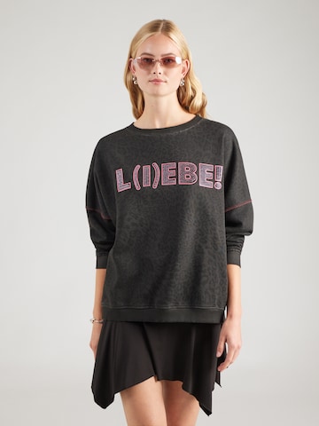 Felpa 'L(I)EBE' di miss goodlife in grigio: frontale