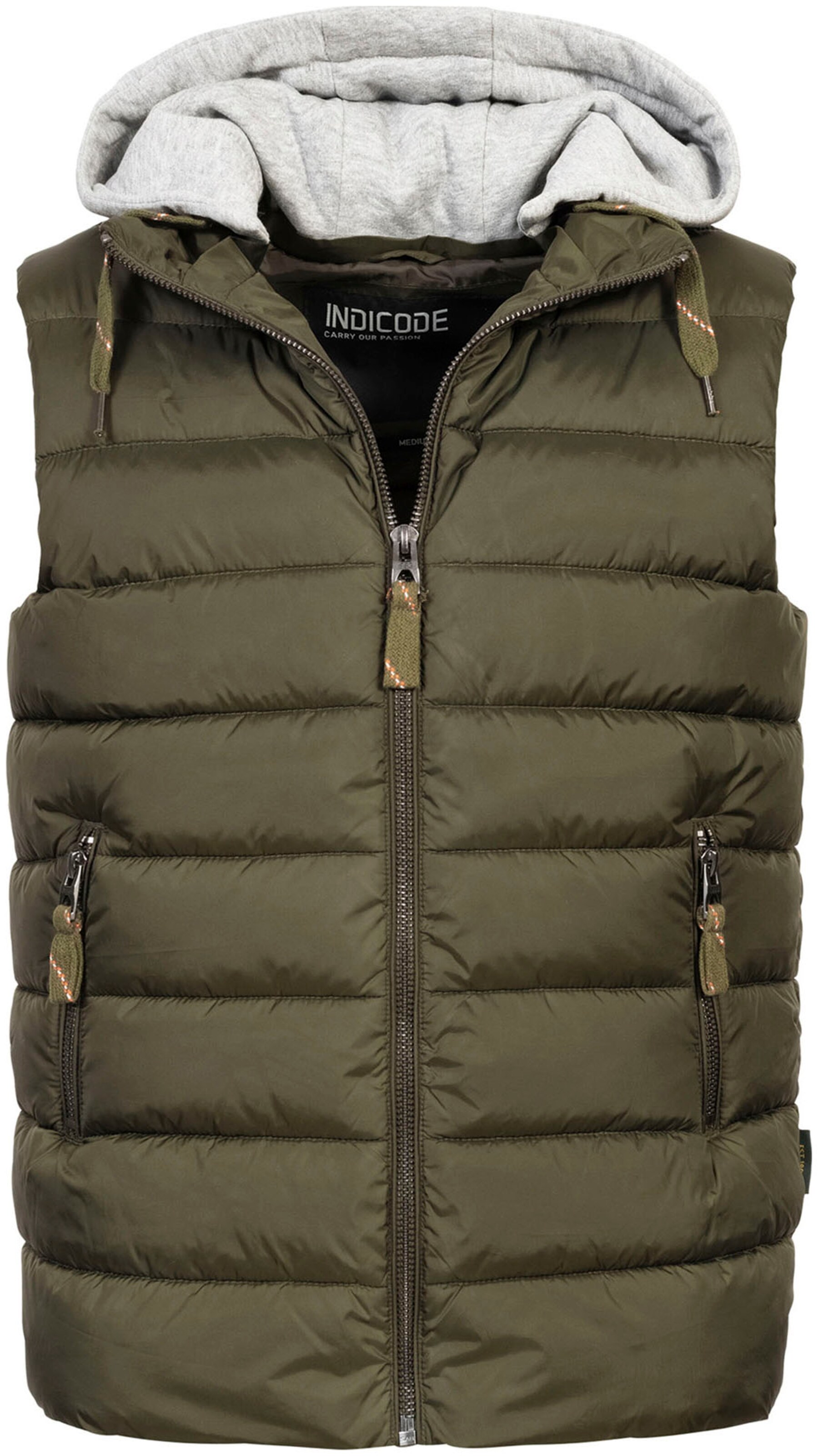 INDICODE JEANS Vest in Green: front