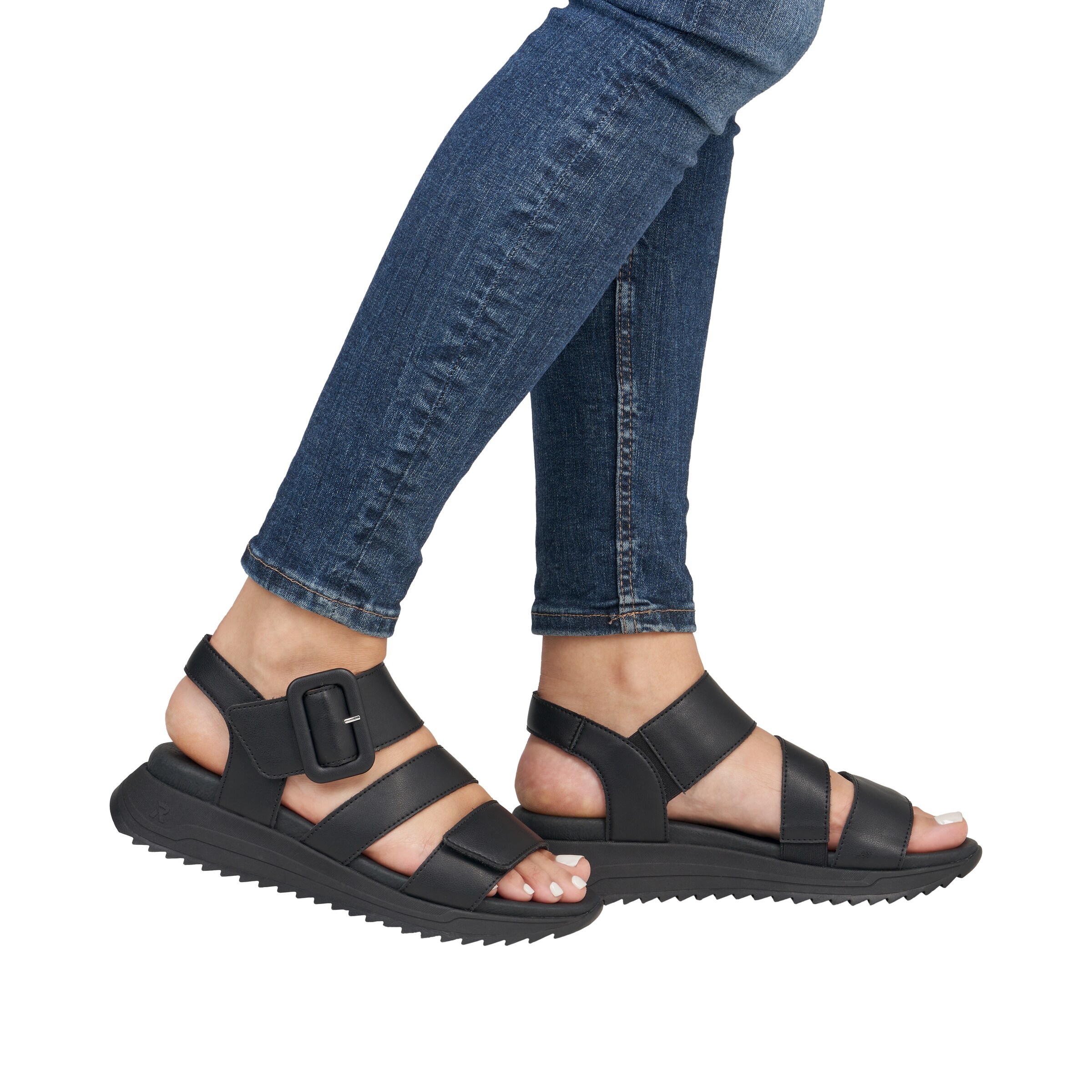 Sandales à lanières 'W2950' Rieker Sport en noir