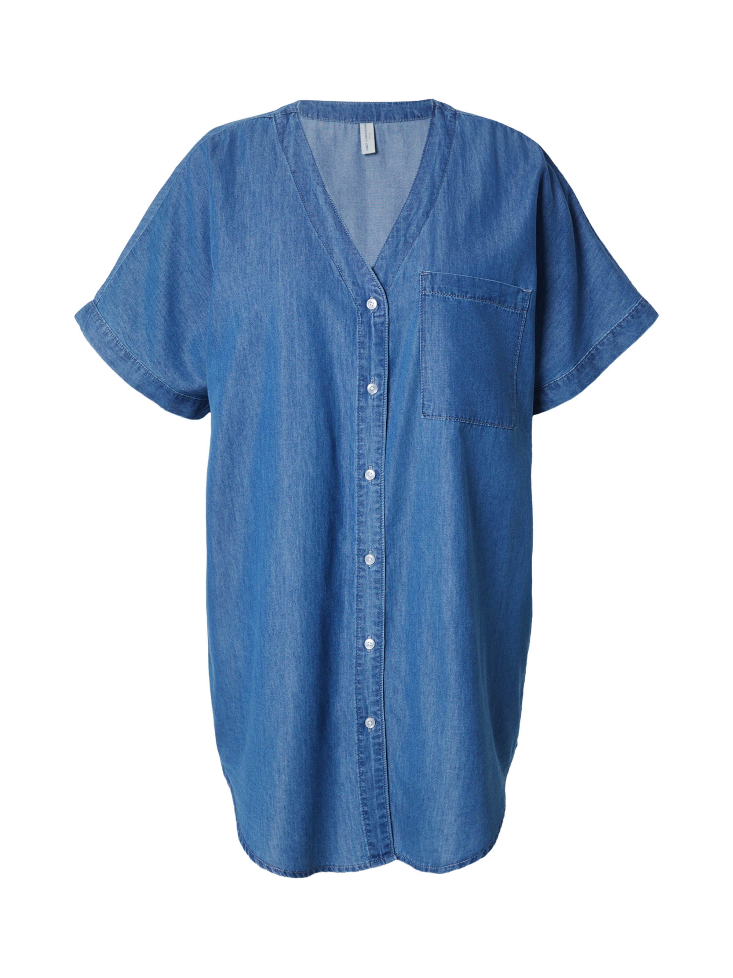 Camicia da donna 'CARBEA' di ONLY Carmakoma in blu: frontale