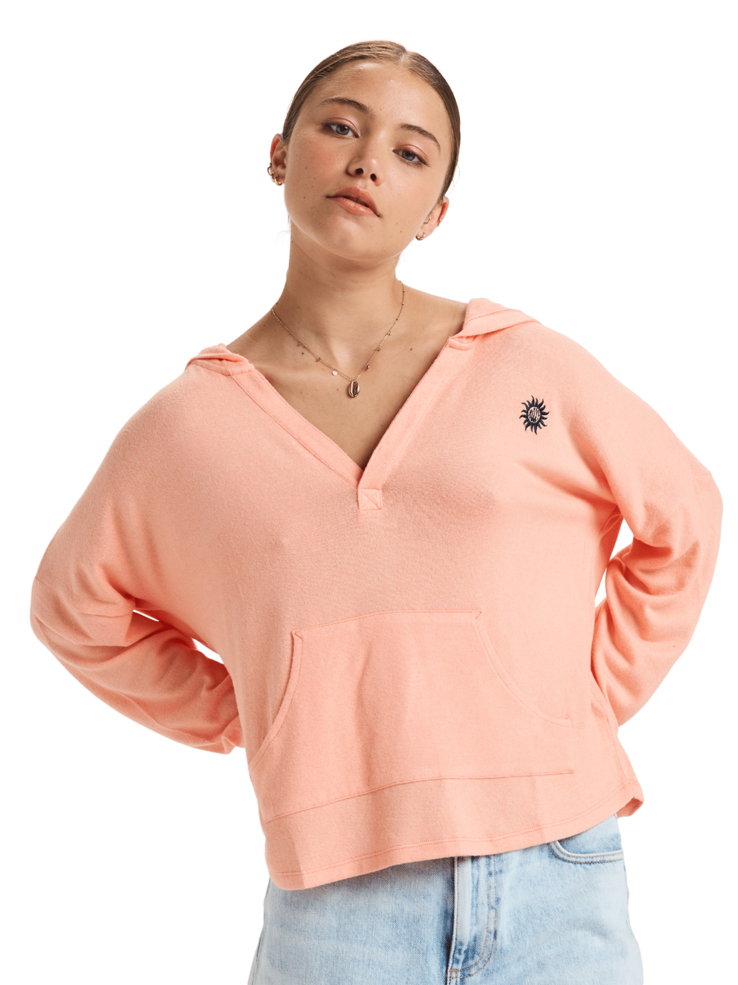 ROXY Trui 'Sunday Cozy' in Oranje: voorkant