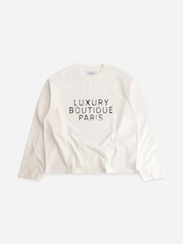 Mansour Sweatshirt 'Luxury Boutique Longsleeve' in Weiß