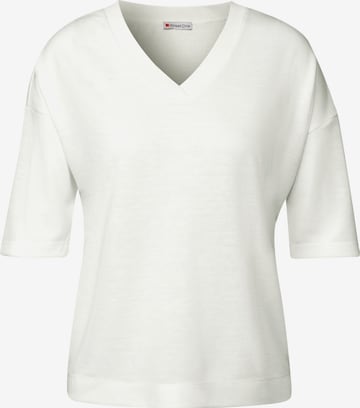STREET ONE V-Neck T-Shirt in Weiß: Vorderseite