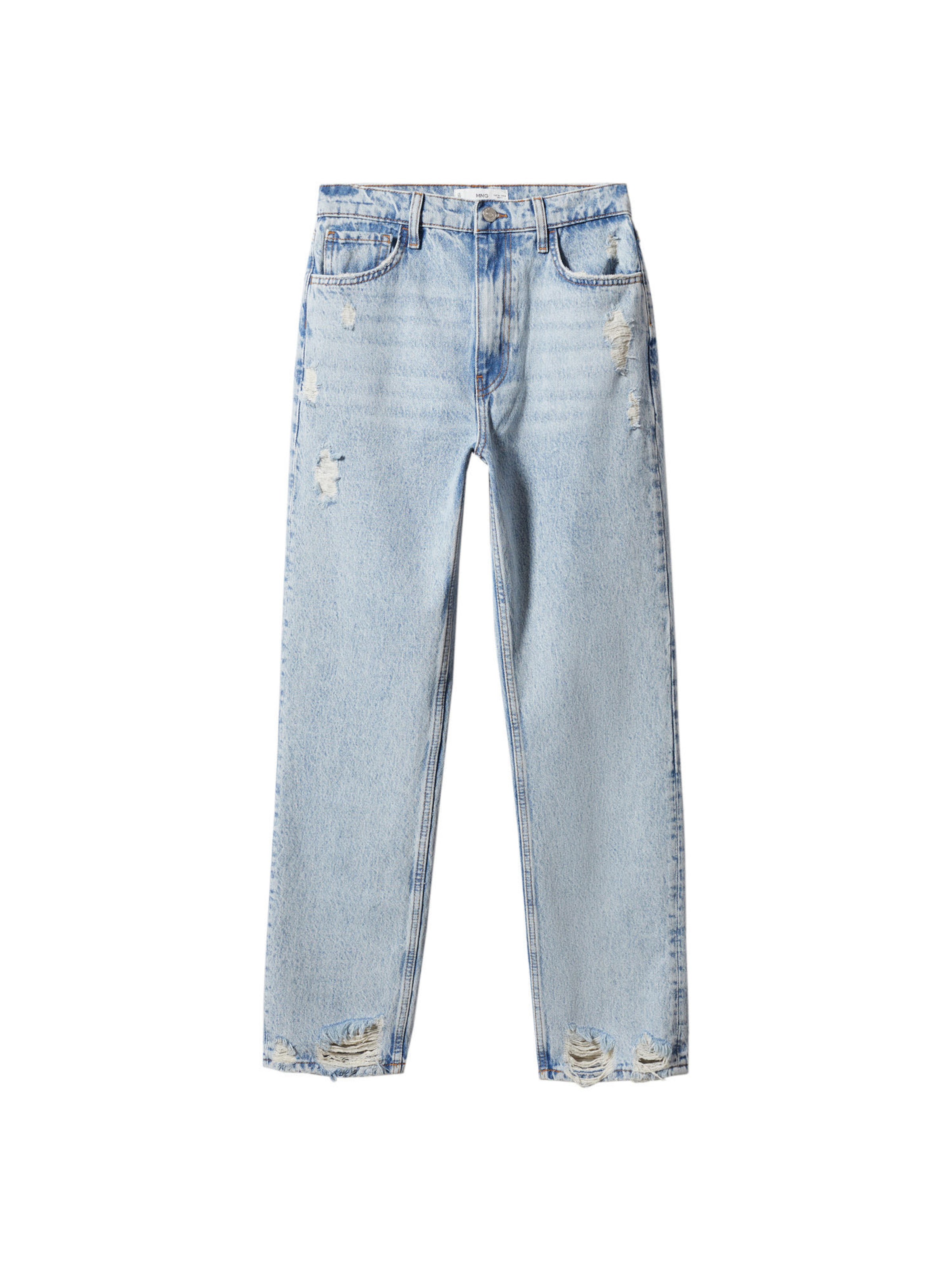 MANGO Tapered Jeans 'Brooklyn' in Blauw: voorkant