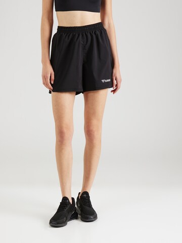 Regular Pantalon de sport 'lRUN' Hummel en noir : devant