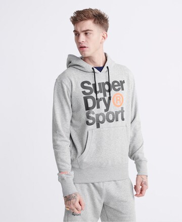 Superdry Regular fit Sportsweatshirt in Grijs: voorkant