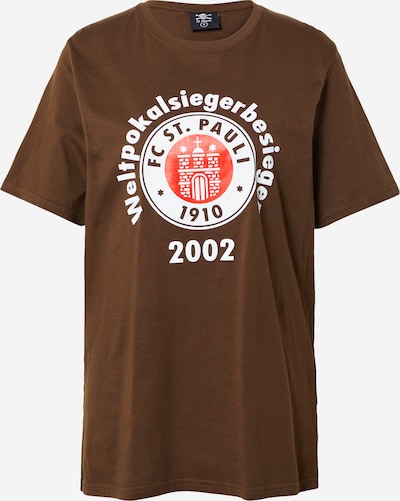 FC St. Pauli Camiseta en marrón / rojo / blanco, Vista del producto