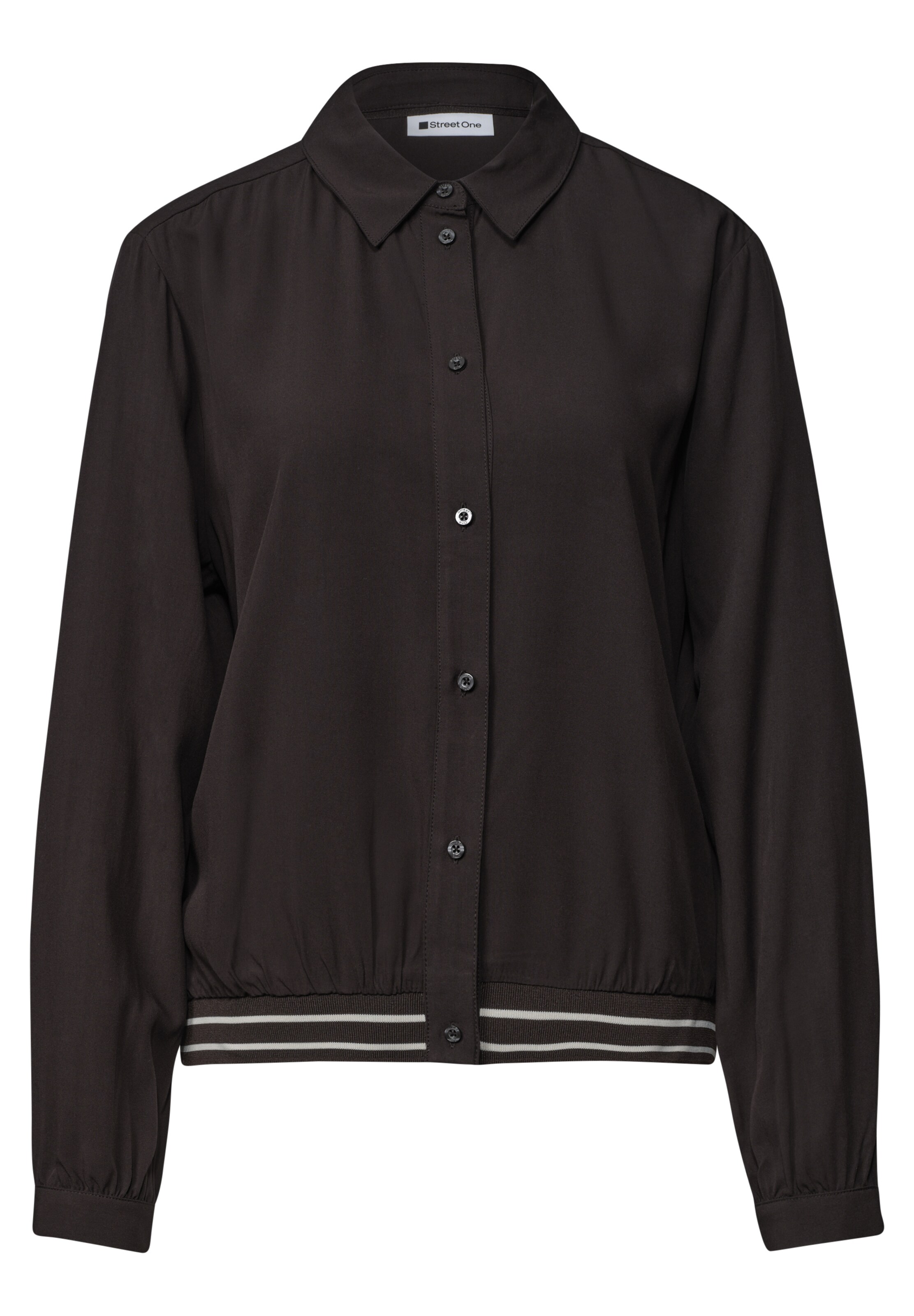 STREET ONE Blouse in XS in Dark brown / Off white, Item view