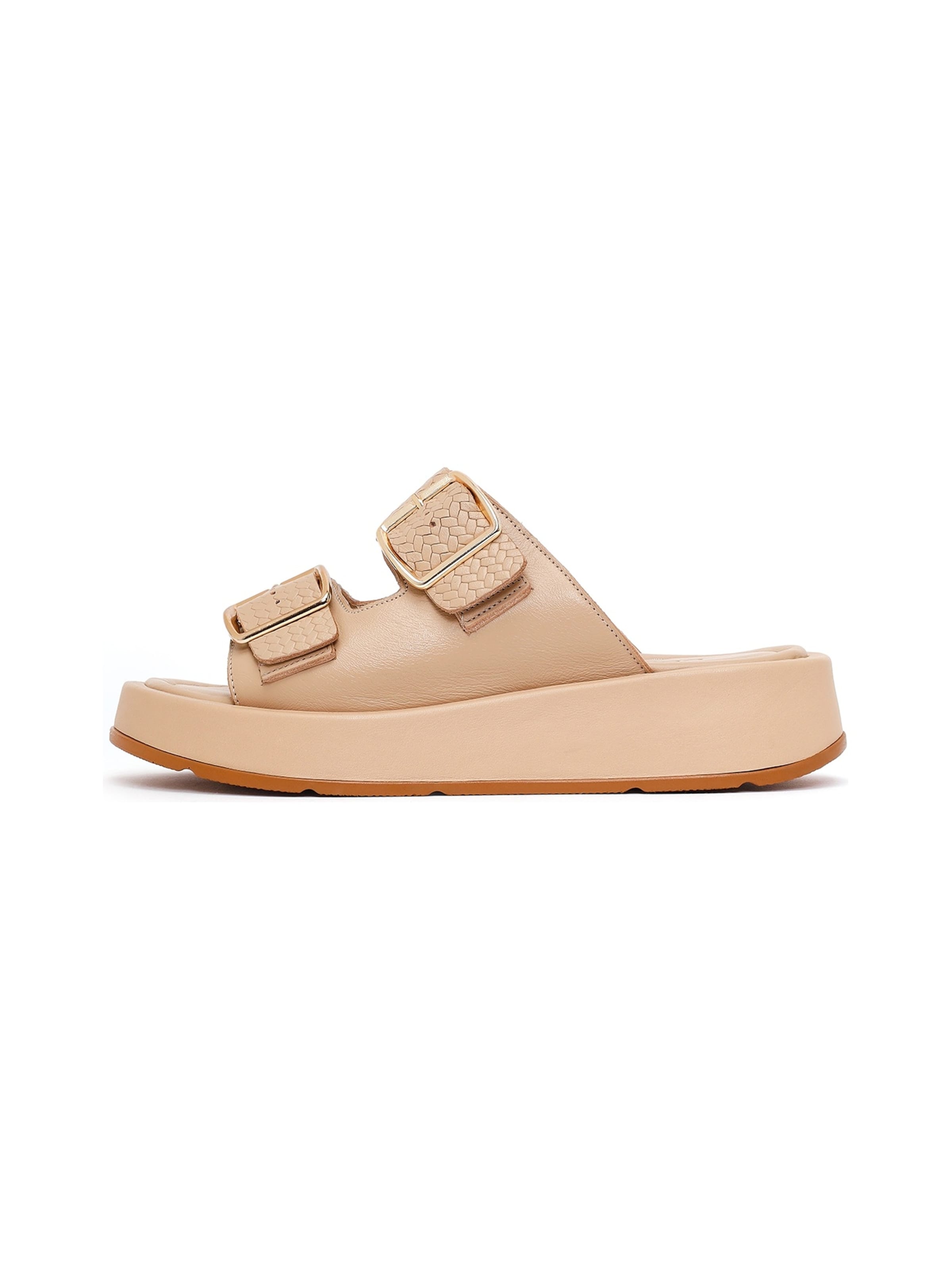 Derimod - Zapatos abiertos en beige: frente