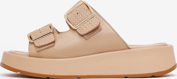 Derimod - Zapatos abiertos en beige: frente