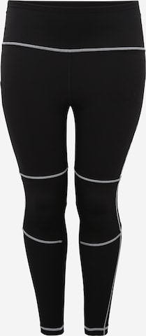 ReebokSkinny Sportske hlače - crna boja: prednji dio